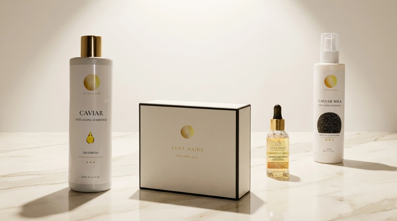 LUXXHAIRS Complete Caviar Test-Set – Shampoo, Milk & Serum Komplettpaket