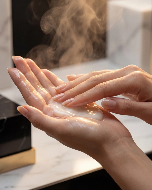 Step 1: Warm the Essence - Aktivierung zwischen den Händen